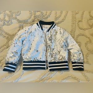 Rockets of Awesome, Silver, Full Sequin Jacket 3T